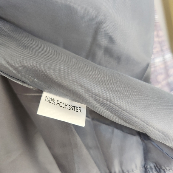 Blazer - 3 button flared bottom collared plaid fitted lightweight lined jacket - Picture 12 of 14